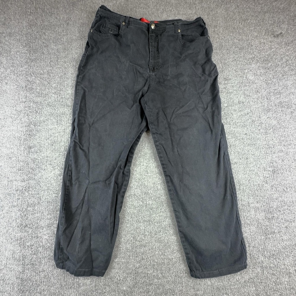 Gloria Vanderbilt Jeans Womens 18 Black Dark Wash High Rise Straight Stretch